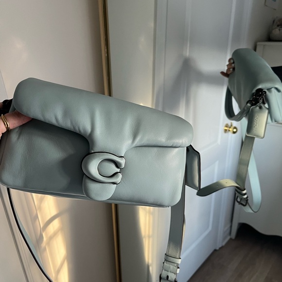 COACH PILLOW TABBY 26 in AQUA - Picture 1 of 12